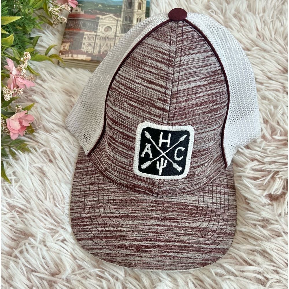 Armadillo Hat Co. Ace Pacific‎ Headwear Maroon White Snapback Hat Style X216 S-M